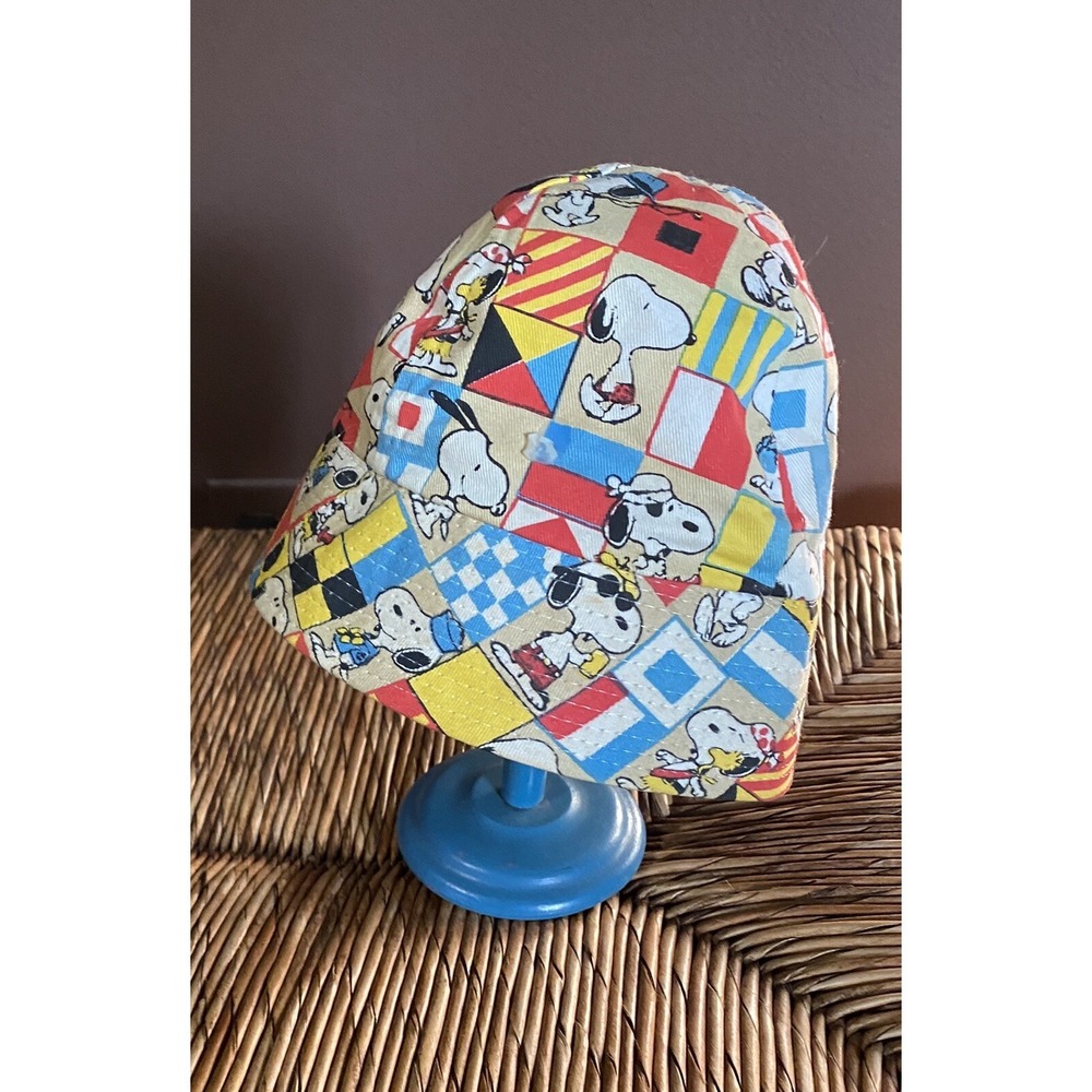Vintage 1965 Butterfly Original Peanuts Snoopy Bucket Hat Size Large 2-6